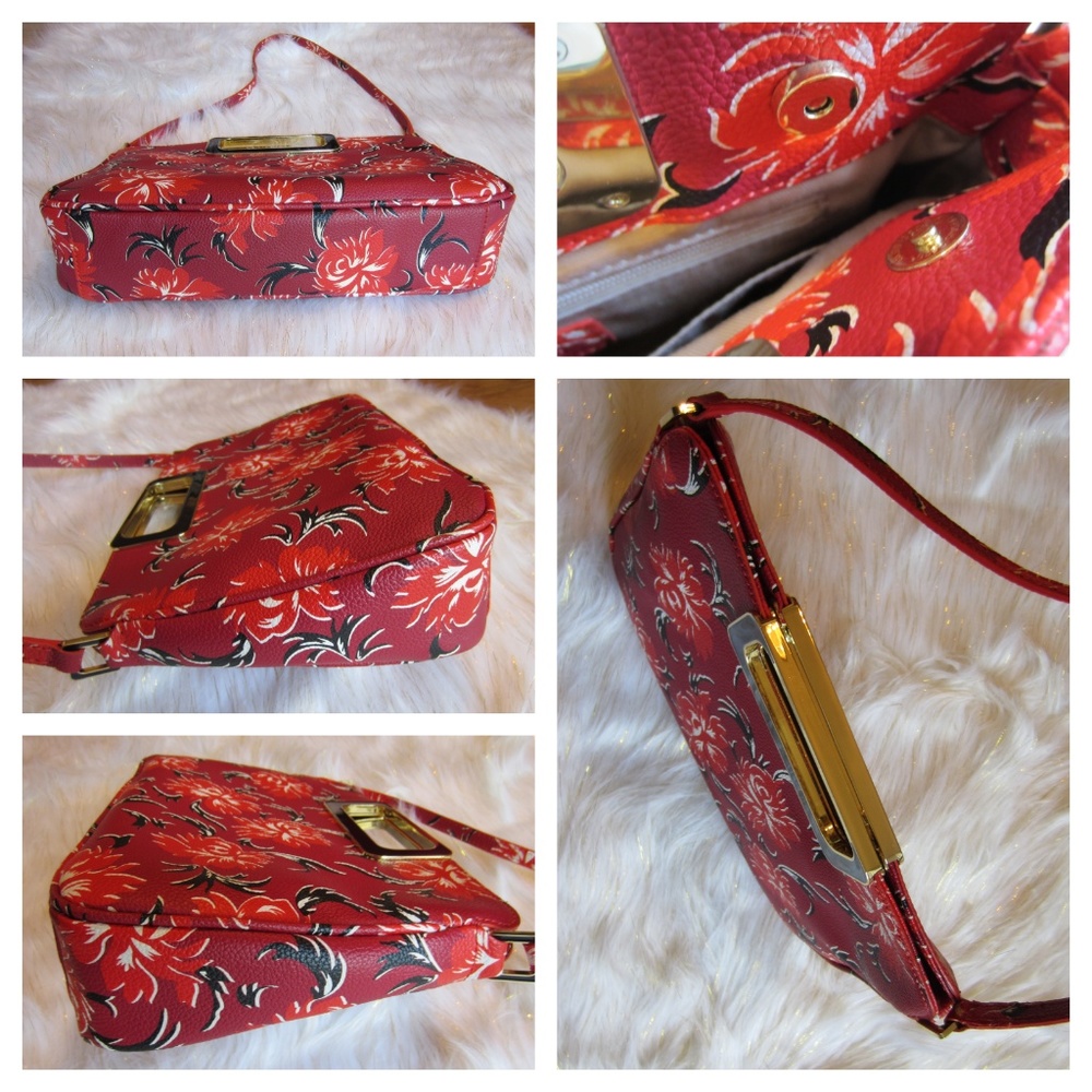 Talbot's Red Leather Floral Purse - Picture 7 of 7